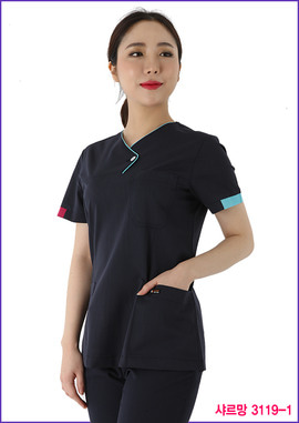 수술복 간호복 샤르망 3119-1 진곤색 디자인 병원유니폼 신화가운