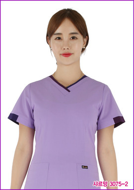 수술복 간호복 샤르망 3075-2 연보라색 디자인 병원유니폼 신화가운