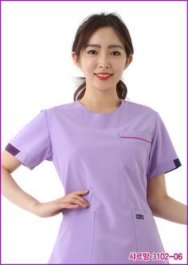 수술복 간호복 샤르망 3102-06 연보라색 디자인 병원유니폼 신화가운